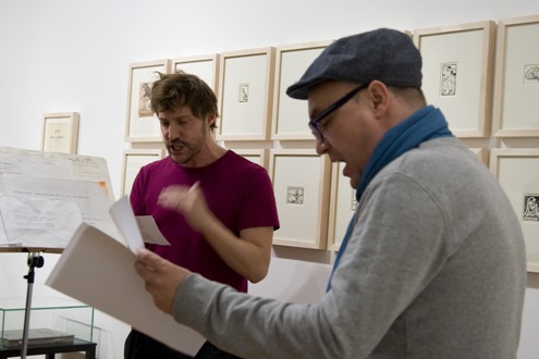 Dmitry Golynko and Ernesto Estrella at Galerie Hochdruck Vienna